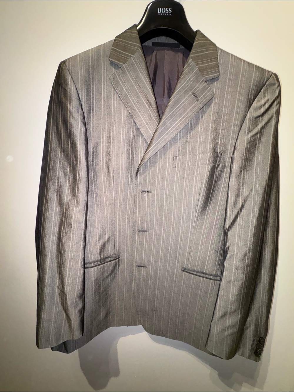 Z Zegna Gray Pinstripe Men’s Suit Jacket (Europe 52R / US 42R)